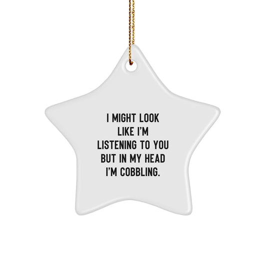 For Him Keepsake Funny Cobbling Star Christmas Ornament Gift - Image 1
