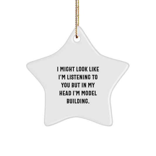 Funny Model Building Gifts from Men to Friends for Christmas - Star Ornament - Image 1