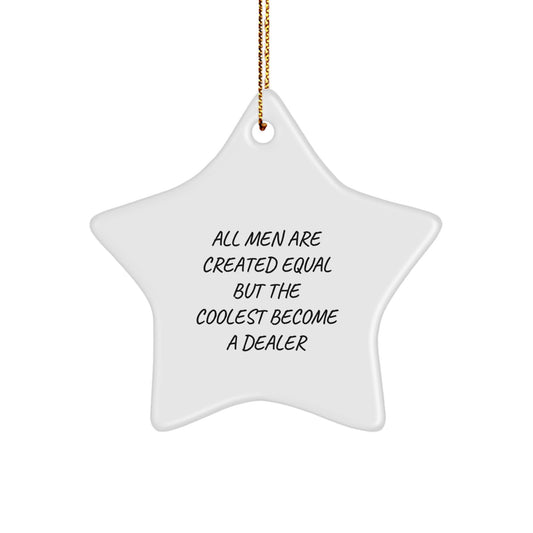 Funny Dealer Gifts from Men - Star Ornament for Dealer Christmas Unique - Image 1