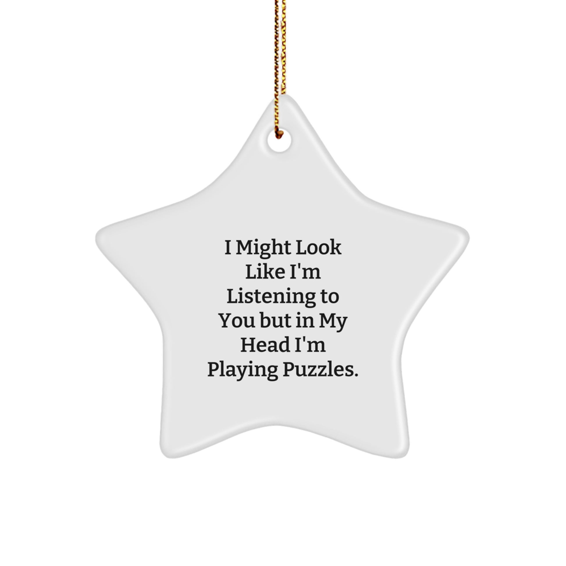 Playful Puzzles Star Ornament for Friends Novelty Christmas Unique Gift - Image 1