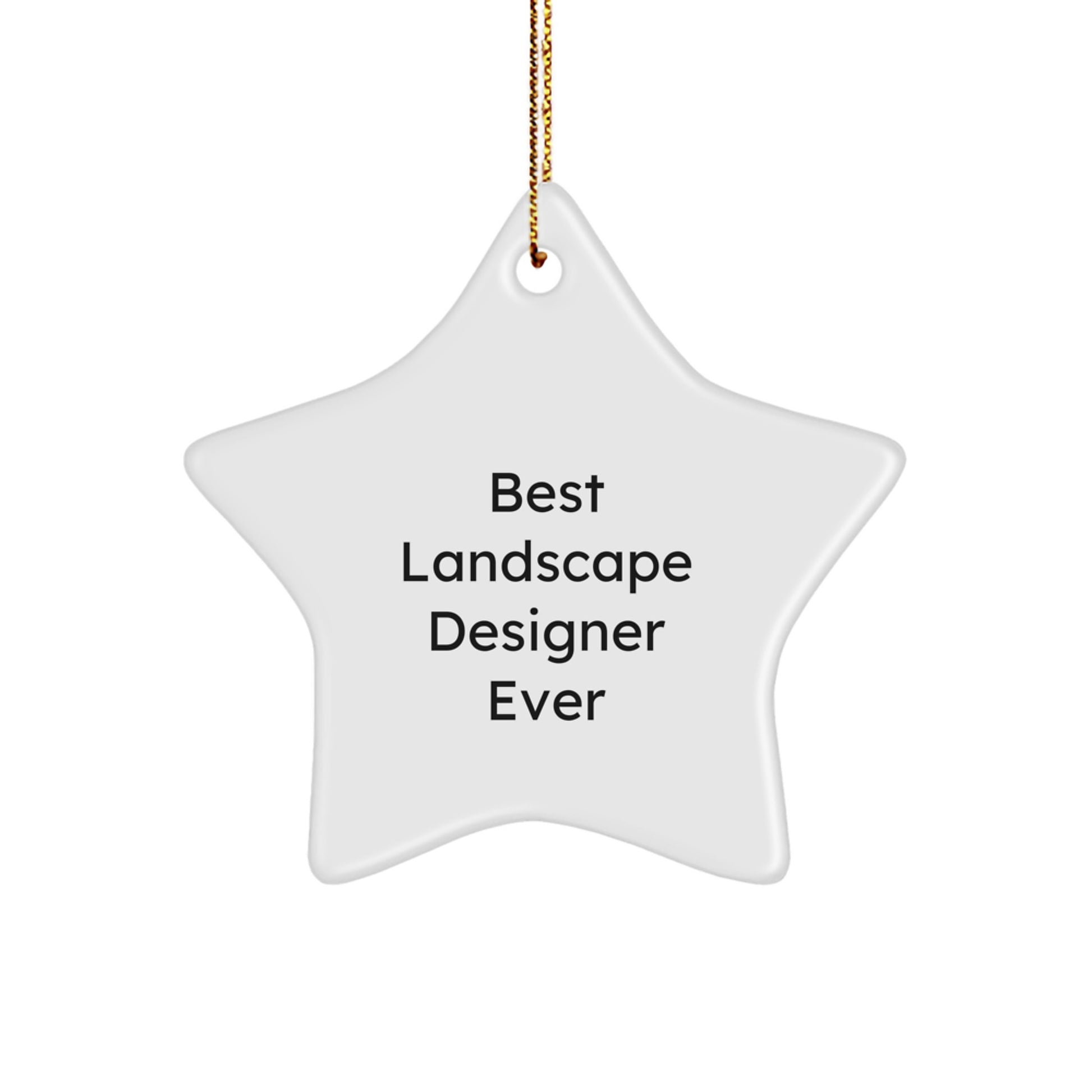 Funny Landscape Designer Gifts from Friends for Men Christmas Unique Star Ornament Ever, Star Ornament for Best Landscape Designer Ever, Funny Star Ornament Gifts - Image 1