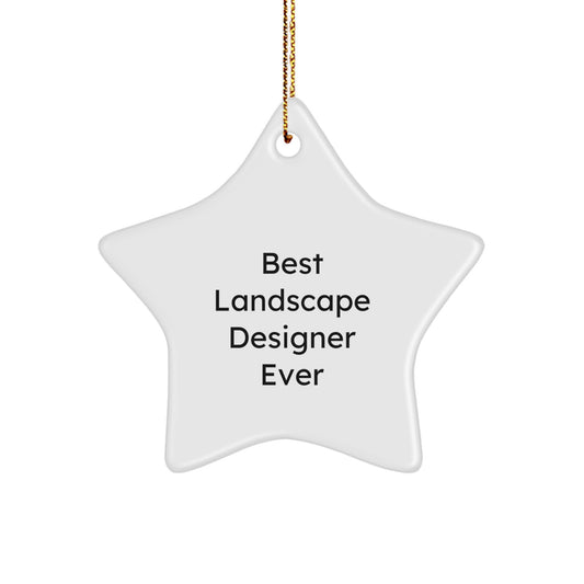 Funny Landscape Designer Gifts from Friends for Men Christmas Unique Star Ornament Ever, Star Ornament for Best Landscape Designer Ever, Funny Star Ornament Gifts - Image 1