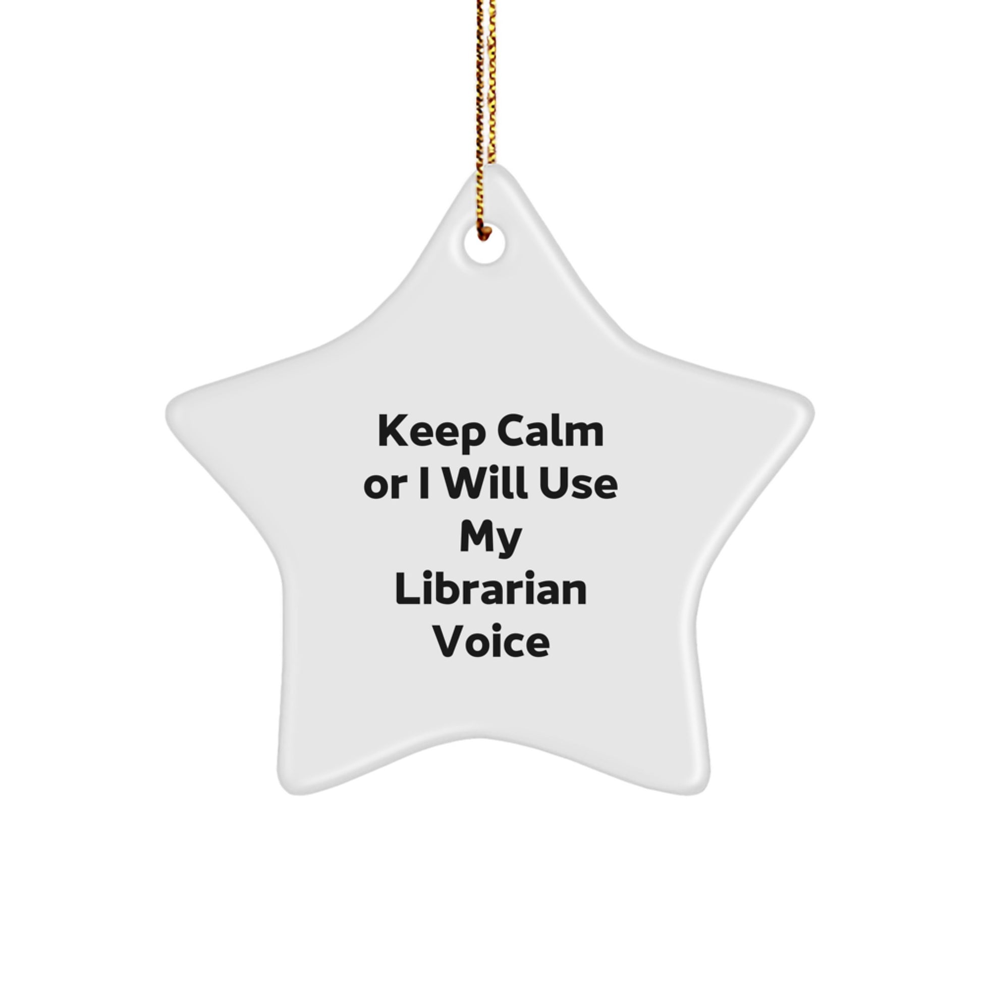 Cute Librarian Star Ornament Gifts from Friends for Librarians Funny Librarian Christmas Decorations - Image 1