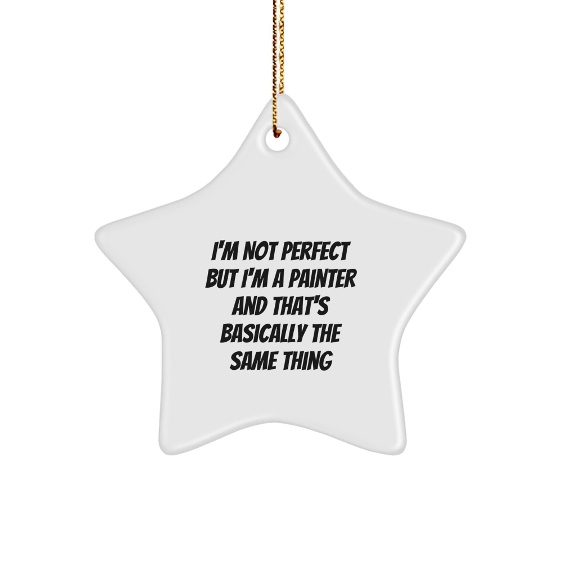 Funny Painter Gifts for Men Women Friends Christmas Star Ornament from Painter's Heart - Image 1
