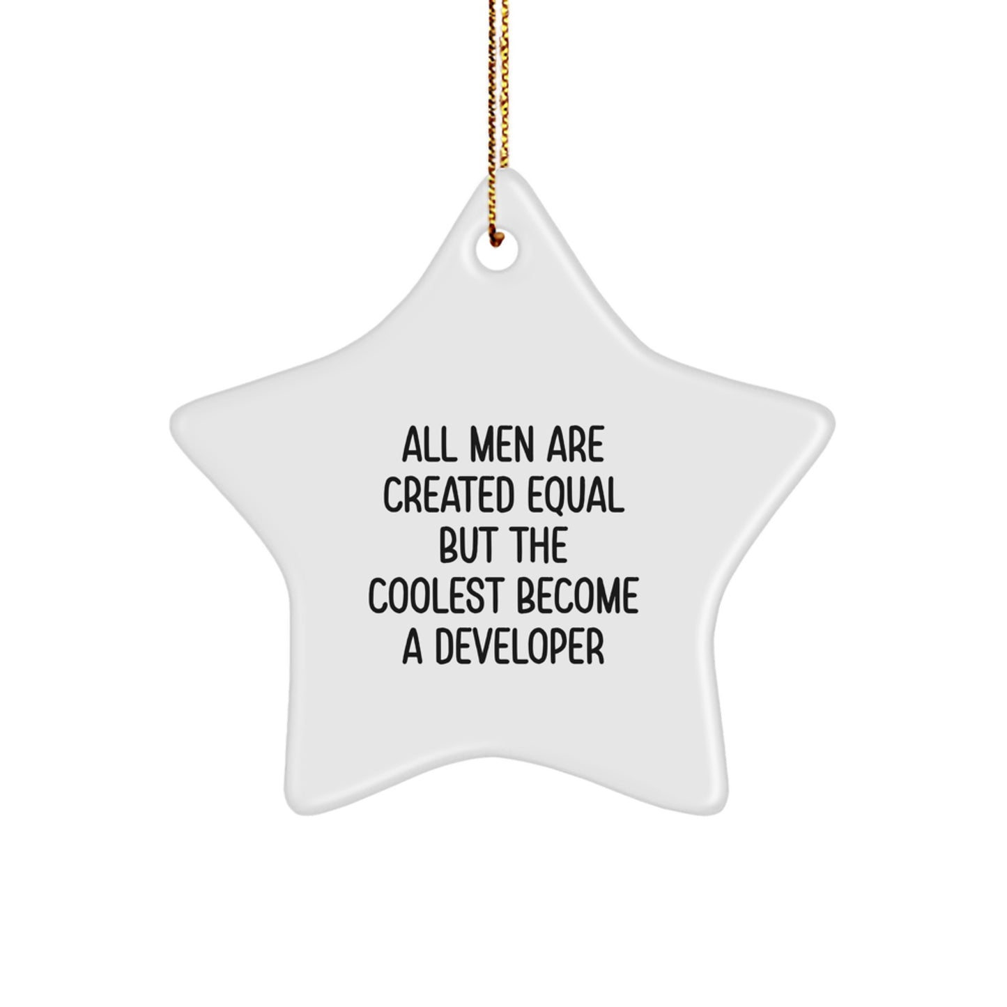 Developer Star Ornament Gifts from Men, Funny Quote for Christmas Unique Gifts for Developers - Image 1