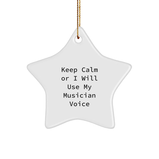 Funny Musician Gifts from Friends for Men, Star Ornament Christmas Unique Presents - Image 1