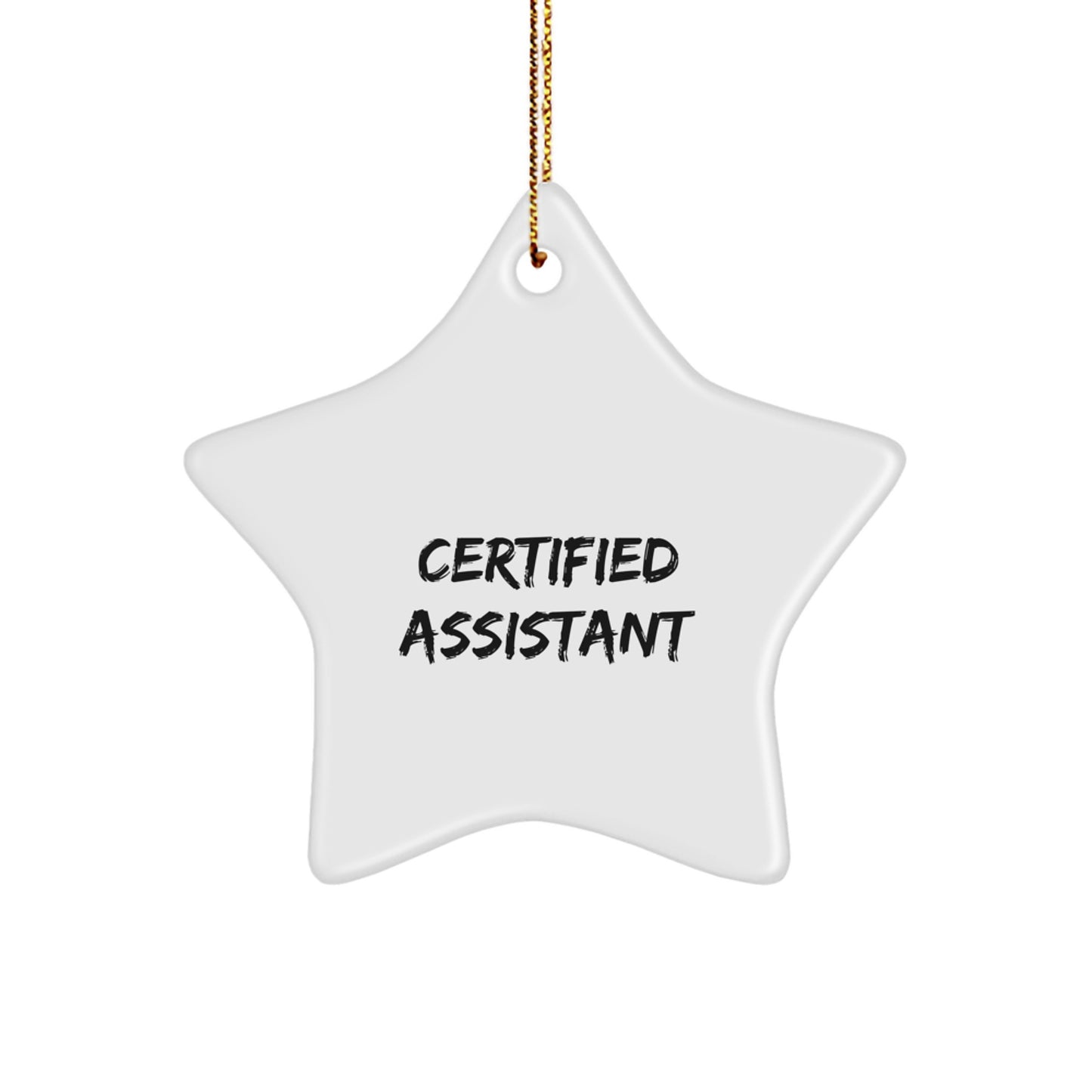 Funny Certified Assistant Gifts for Christmas - Star Ornament from Friends - Image 1