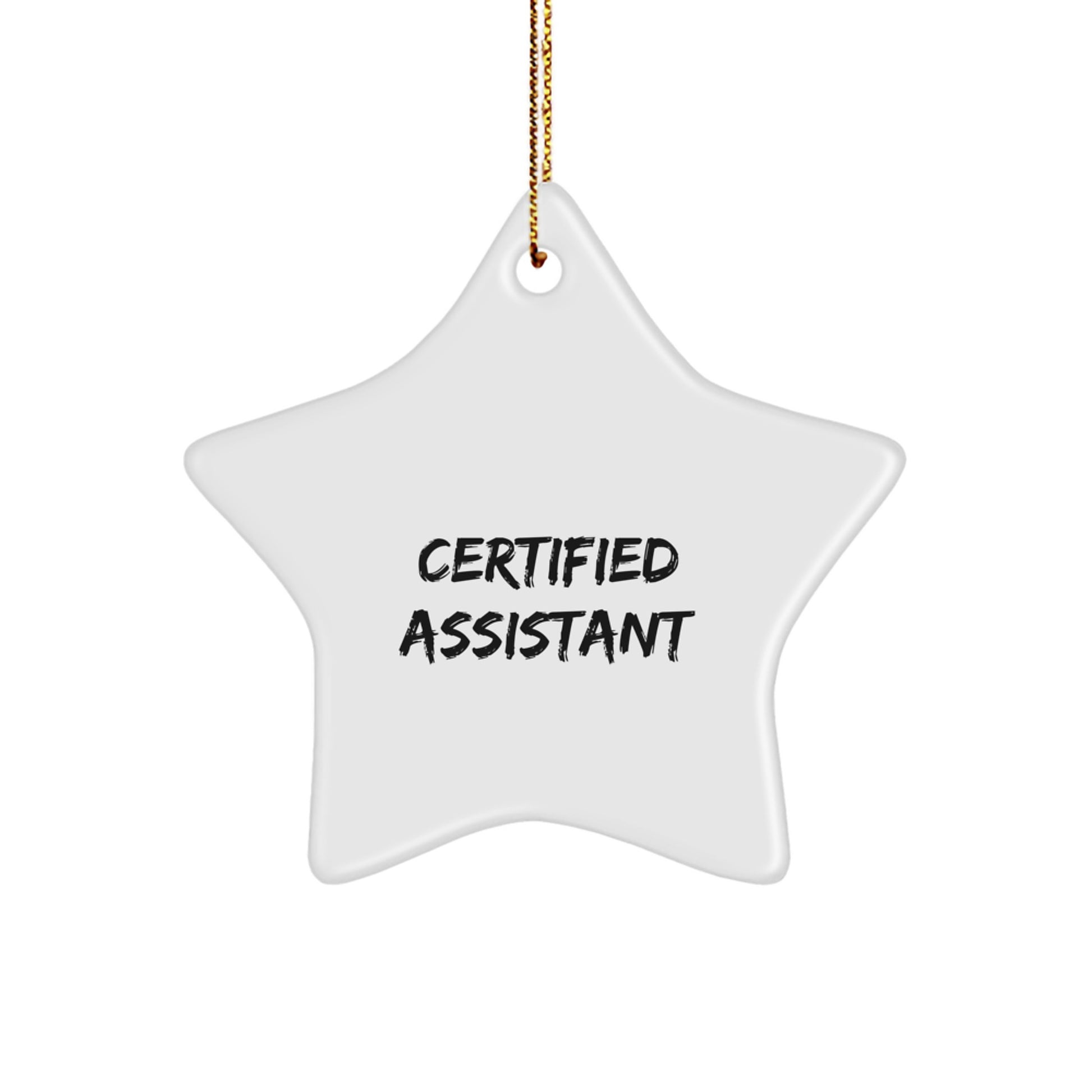 Funny Certified Assistant Gifts for Christmas - Star Ornament from Friends - Image 1