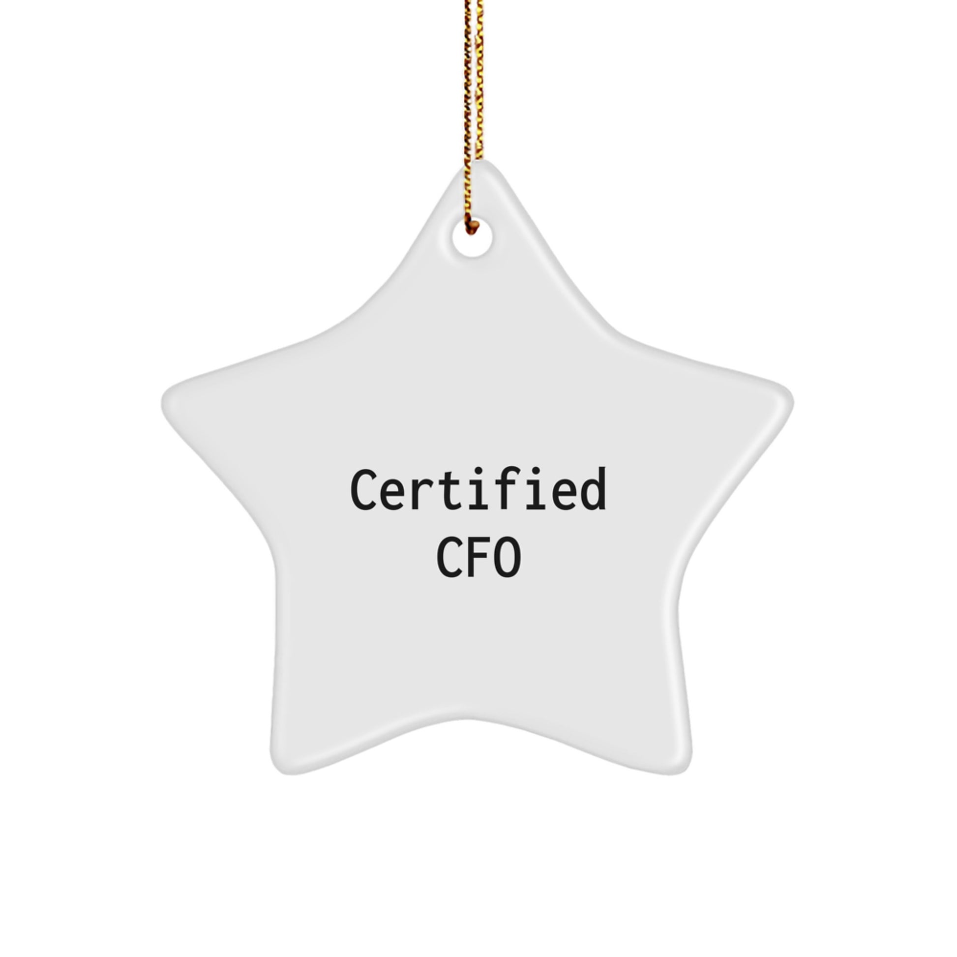 Certified CFO Christmas Unique Gifts from Friends Funny Star Ornament, Gifts for CFO, CFO Star Shaped Decorations - Image 1