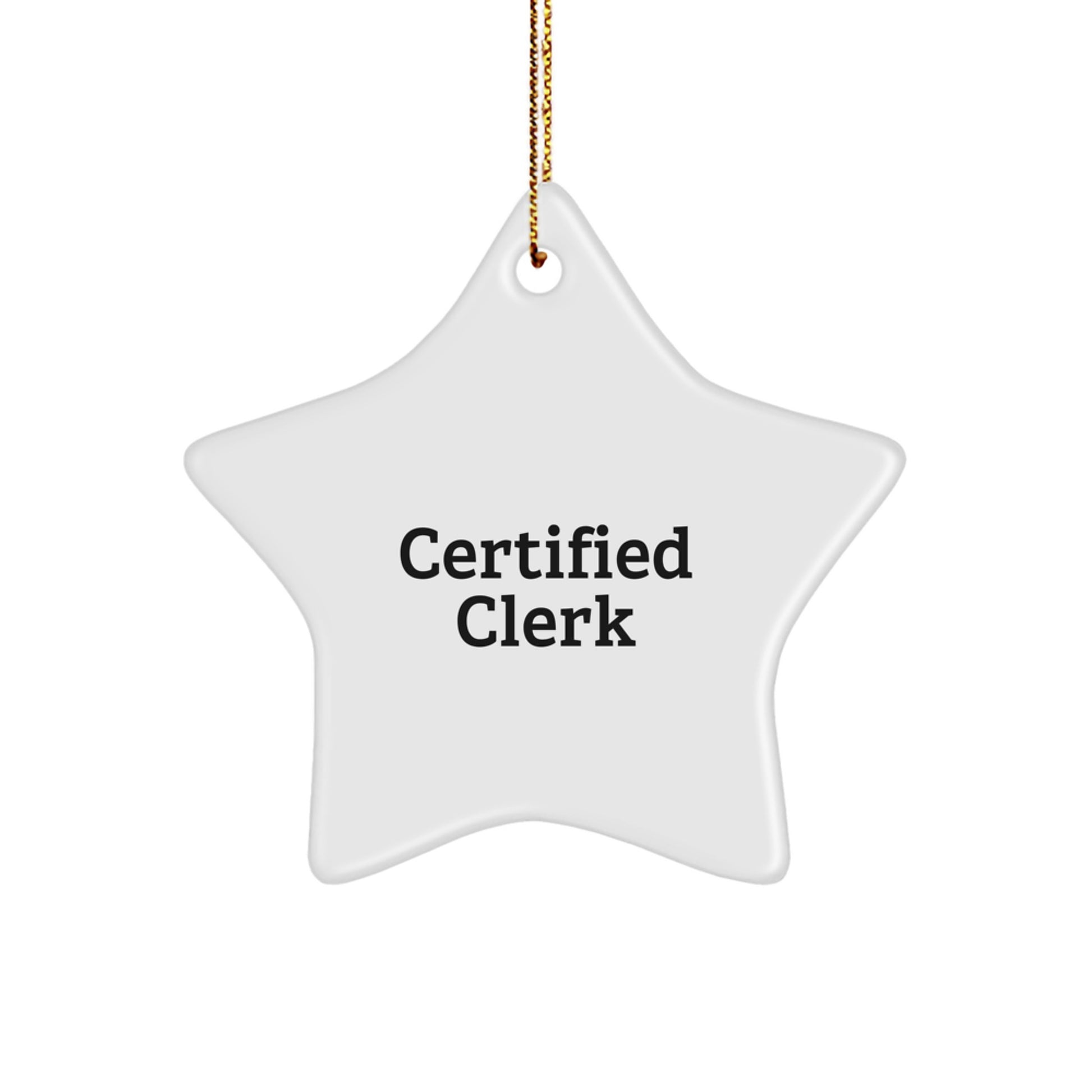 Funny Clerk Gifts from Friends Star Ornament for Men Women Coworkers Family Christmas Unique Gifts - Image 1