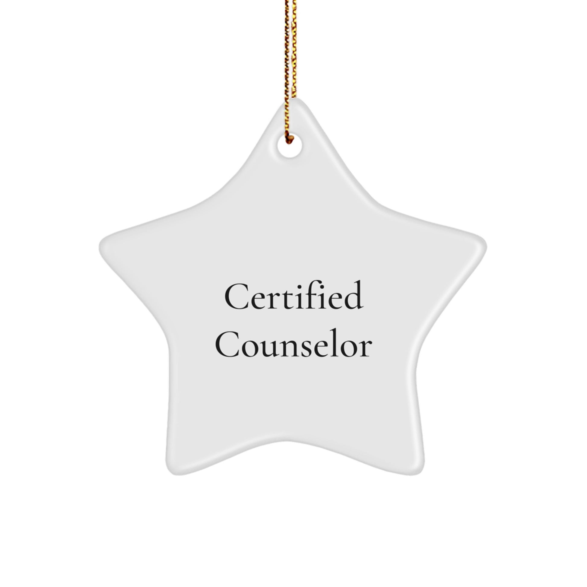 Funny Counselor Gifts from Friends, Christmas Star Ornament with 'You're a Star' Quote, Gifts for Counselor - Image 1
