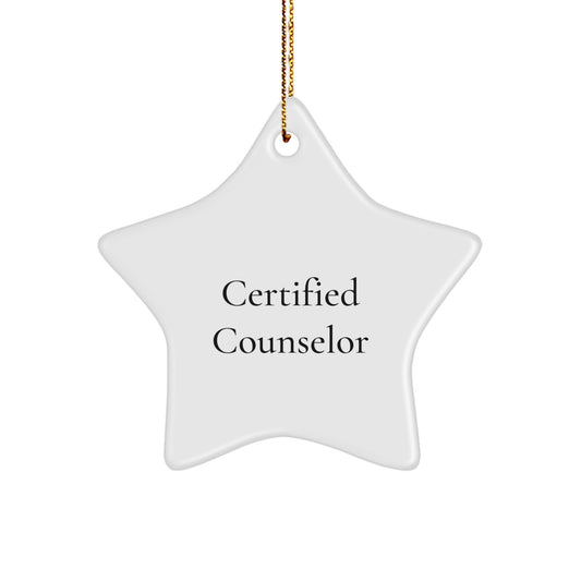 Funny Counselor Gifts from Friends, Christmas Star Ornament with 'You're a Star' Quote, Gifts for Counselor - Image 1