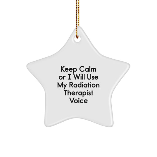 Funny Radiation Therapist Star Ornament Gifts from Friends for Christmas Unique Presents - Image 1