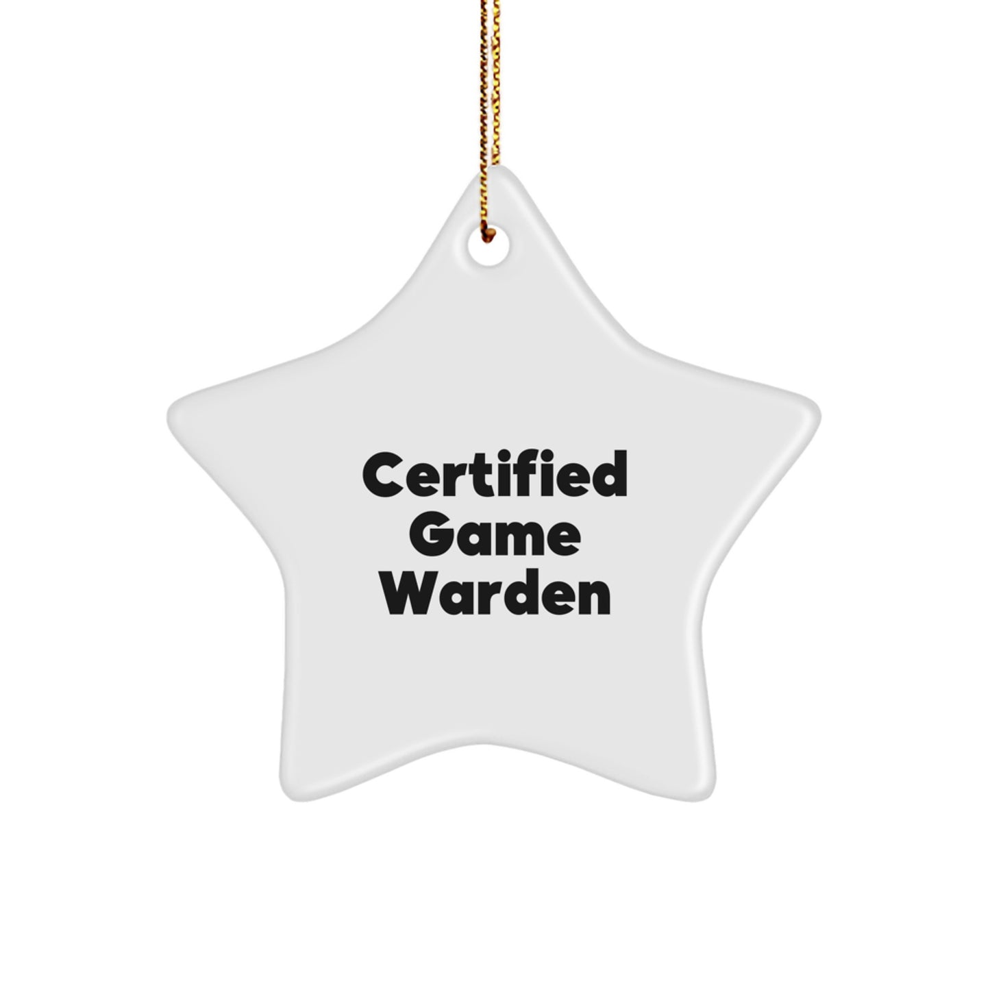 Certified Game Warden Star Ornament Gifts from Friends for Christmas Unique Finds - Image 1
