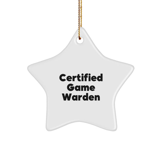 Certified Game Warden Star Ornament Gifts from Friends for Christmas Unique Finds - Image 1