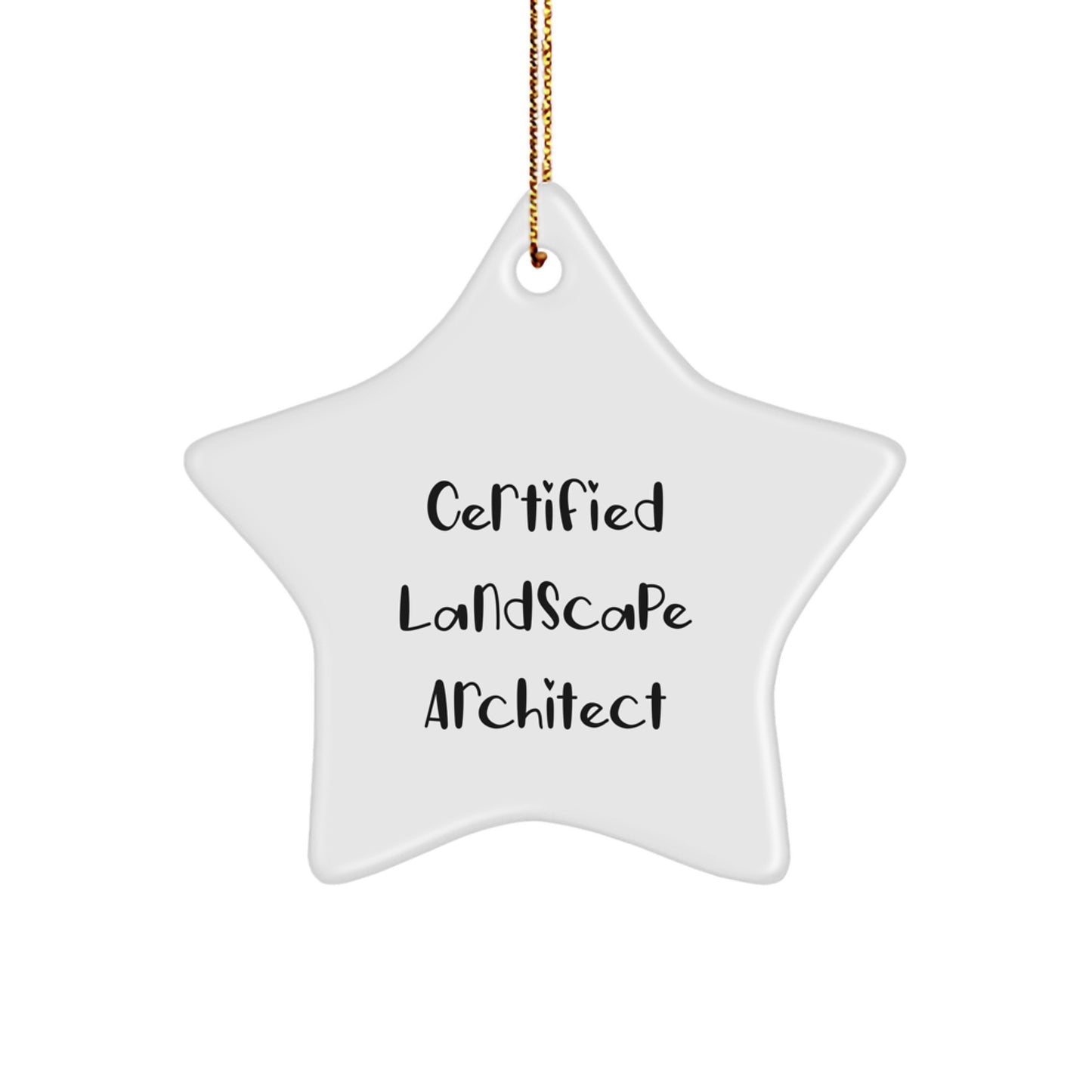 Funny Certified Landscape Architect Gifts, Star Ornament, Christmas Unique Gifts from Friends, Landscape Architect, 'You're a Star!' Quote - Image 1