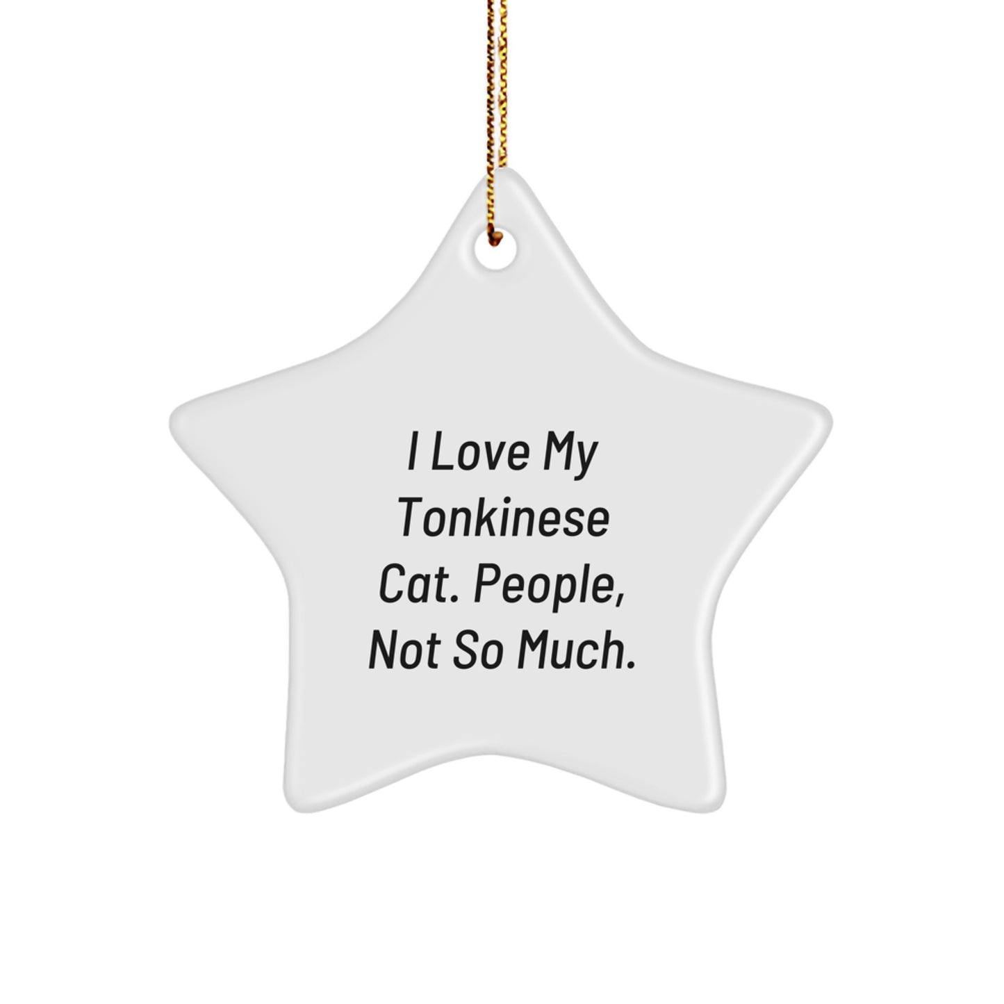 Funny Tonkinese Cat Star Ornament Gifts from Friends for Christmas Decorations - Image 1