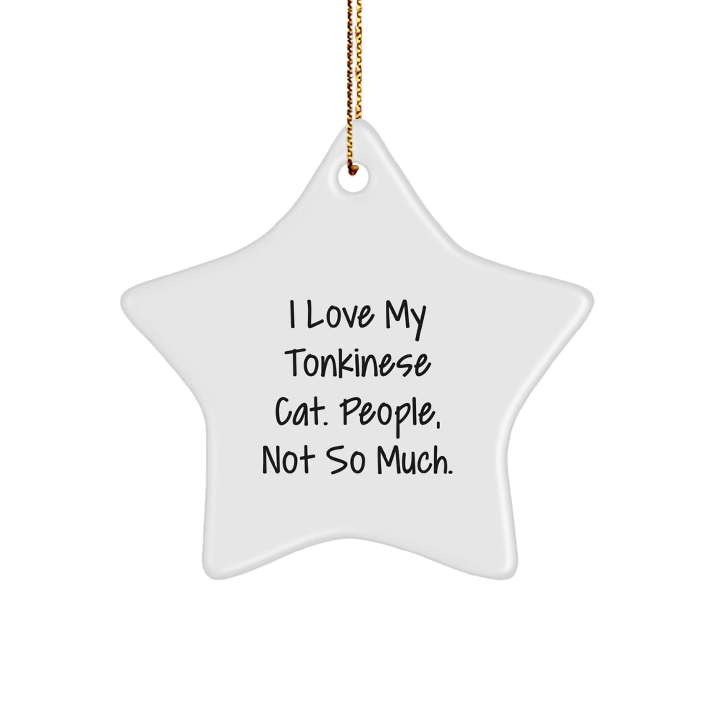 Funny Tonkinese Cat Lover Christmas Star Ornament Gifts from Friends to Family - Image 1