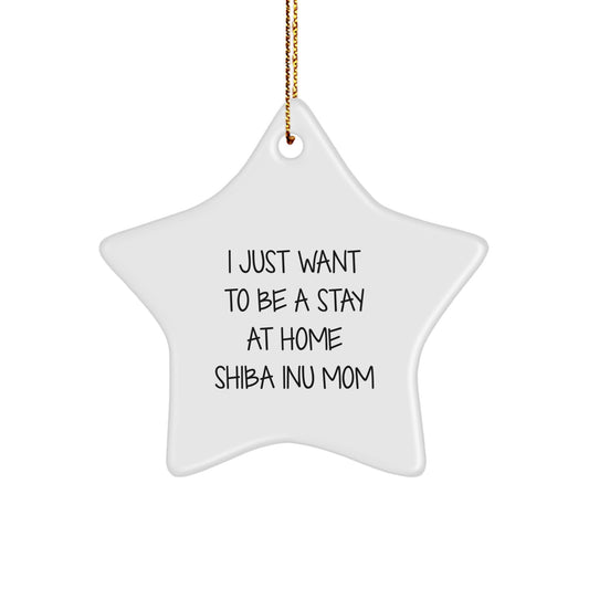 Funny Shiba Inu Dog Mom Christmas Unique Gifts - Shiba Inu Star Ornament for Women, Friends, Family - Cute Shiba Inu Mom Decorations, Funny Mom Gift Ideas - Image 1