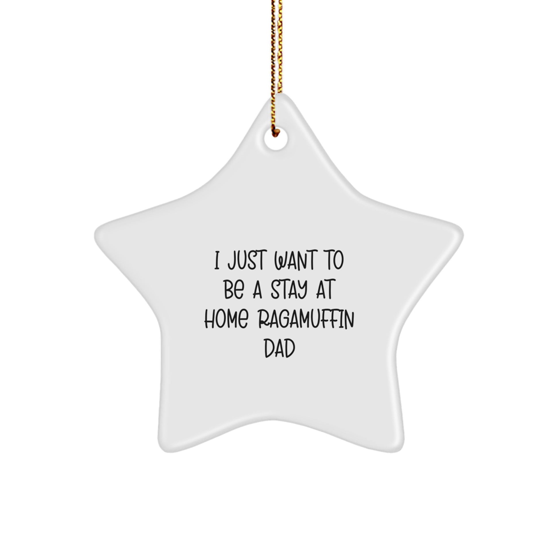 Funny Ragamuffin Cat Star Ornament Gifts from Dad to Ragamuffin Cat Lovers at Christmas - Image 1