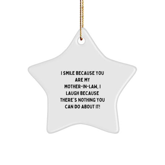 Funny Mom-in-law Gifts for Christmas - Star Ornament from Daughter-in-Law, Mom-in-law Star Decoration - Image 1