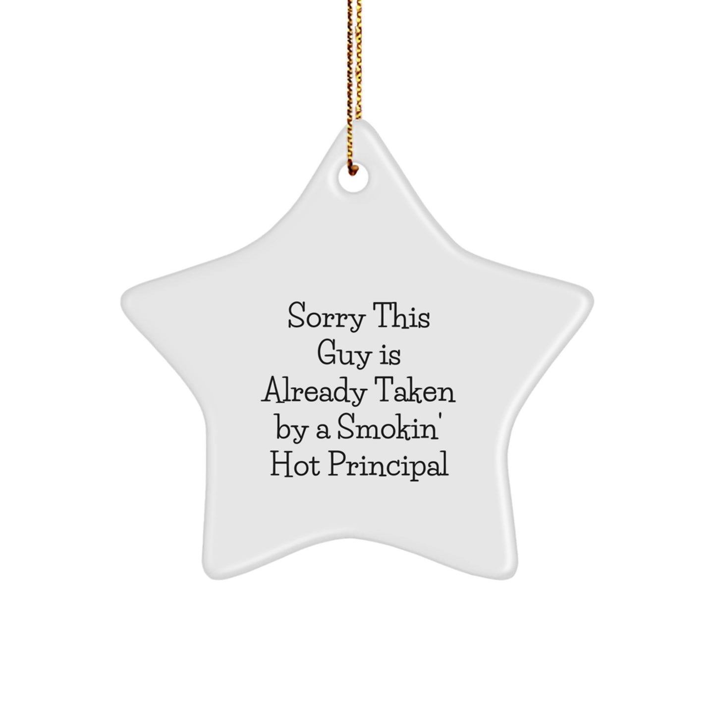 Funny Principal Gifts for Him, Star Ornament from Men, Christmas Unique Gifts for Principal - Image 1