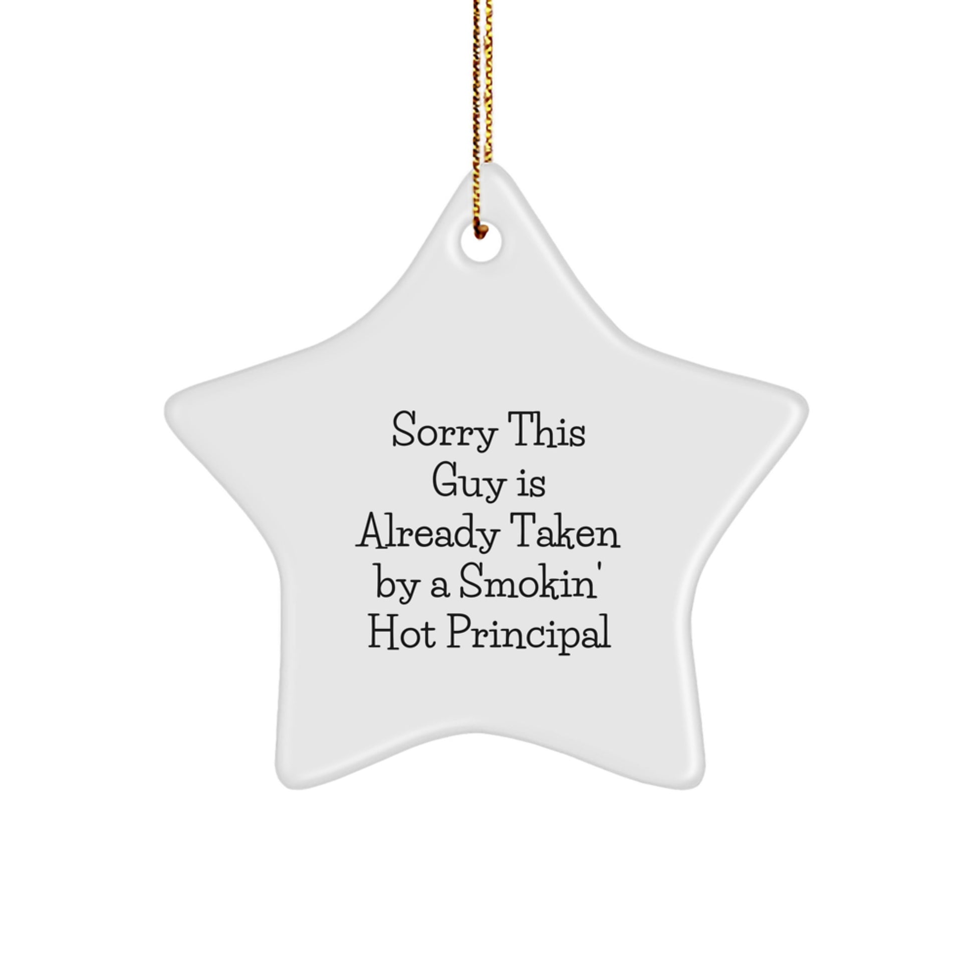 Funny Principal Gifts for Him, Star Ornament from Men, Christmas Unique Gifts for Principal - Image 1
