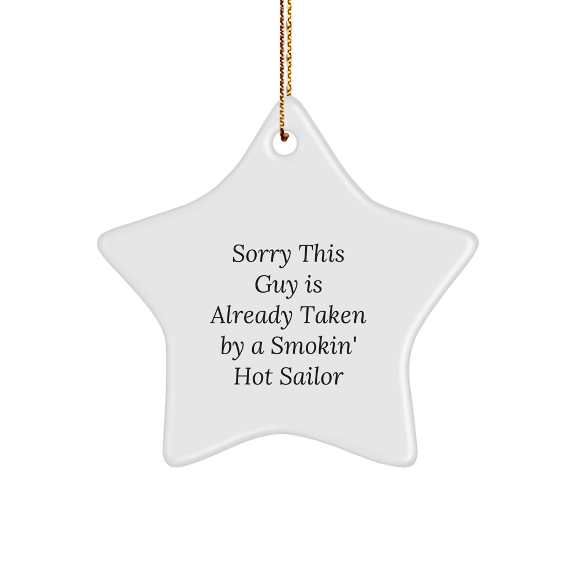 Funny Sailor Gifts for Men, Star Ornament, Christmas Unique Gifts from Friends, Funny Sailor Star, Gifts for Sailor, Gifts from Women - Image 1