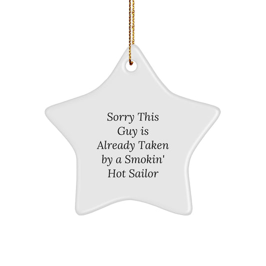 Funny Sailor Gifts for Men, Star Ornament, Christmas Unique Gifts from Friends, Funny Sailor Star, Gifts for Sailor, Gifts from Women - Image 1
