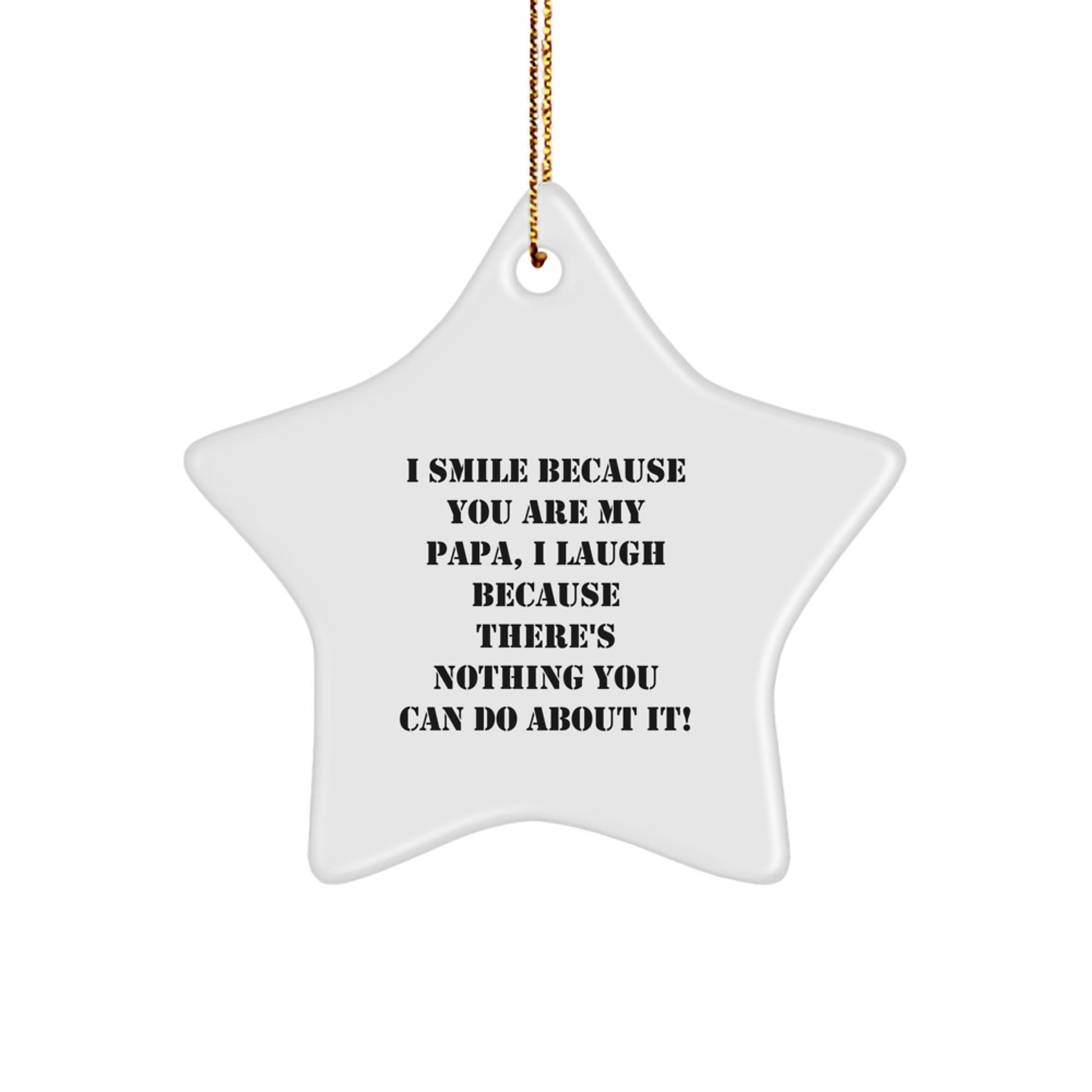 Papa Love Star Ornament Funny Gift from Family for Papa - Christmas Unique Gifts - Image 1