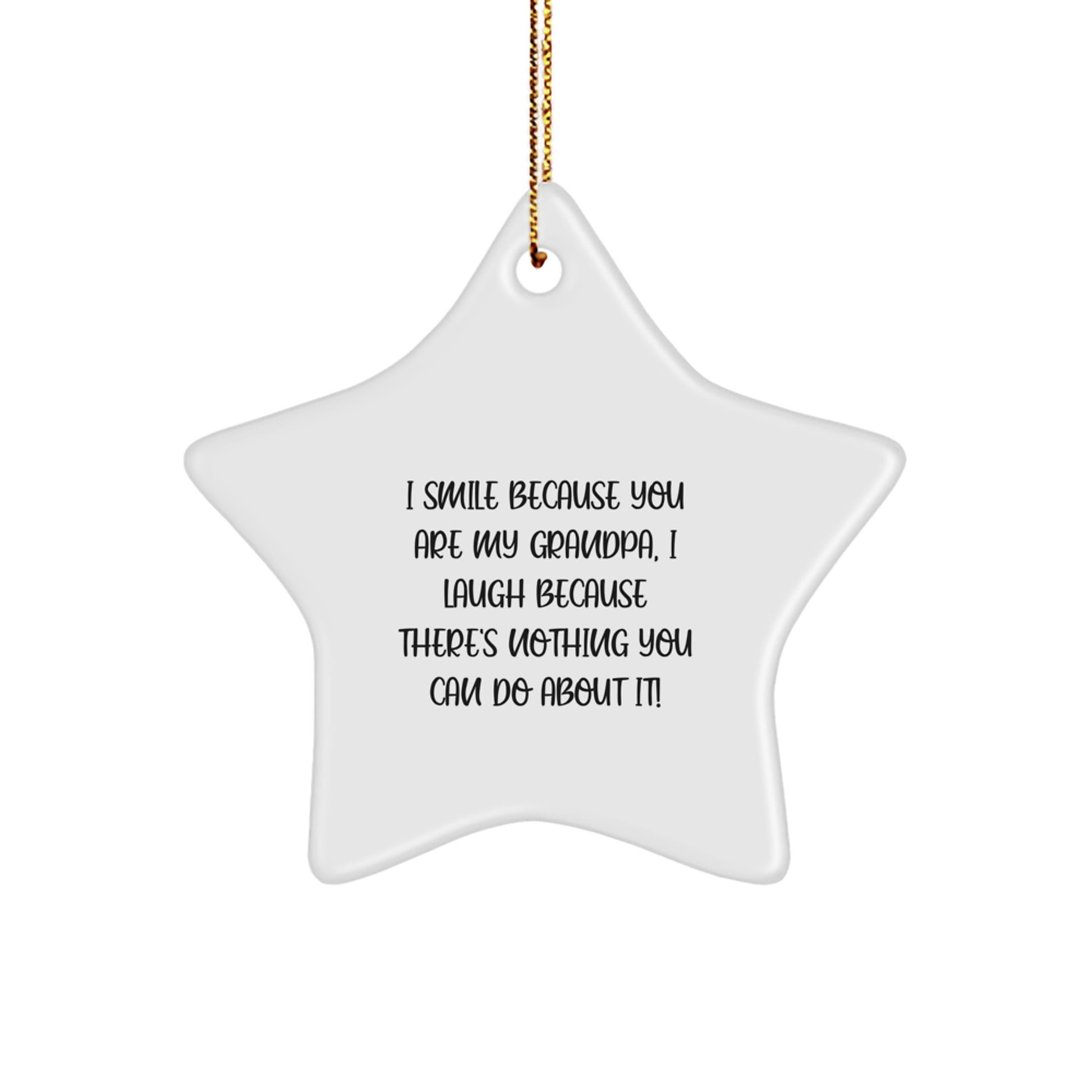 Funny Grandpa Star Ornament Gifts from Men to Grandpa for Christmas Unique Gifts - Image 1