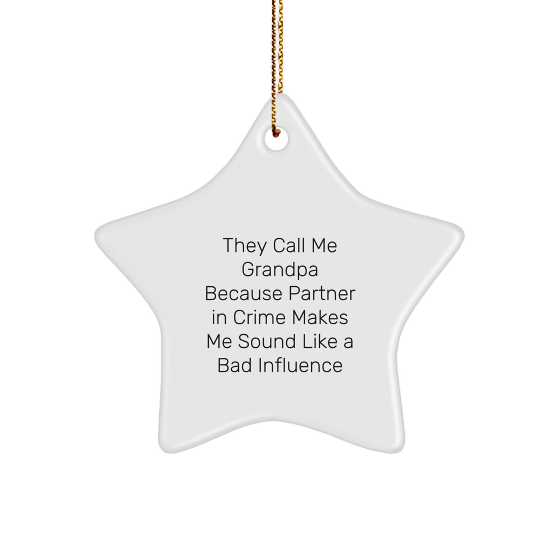 Funny Grandpa Star Ornament Gifts from Family for Grandpa Christmas Unique Decorations - Image 1