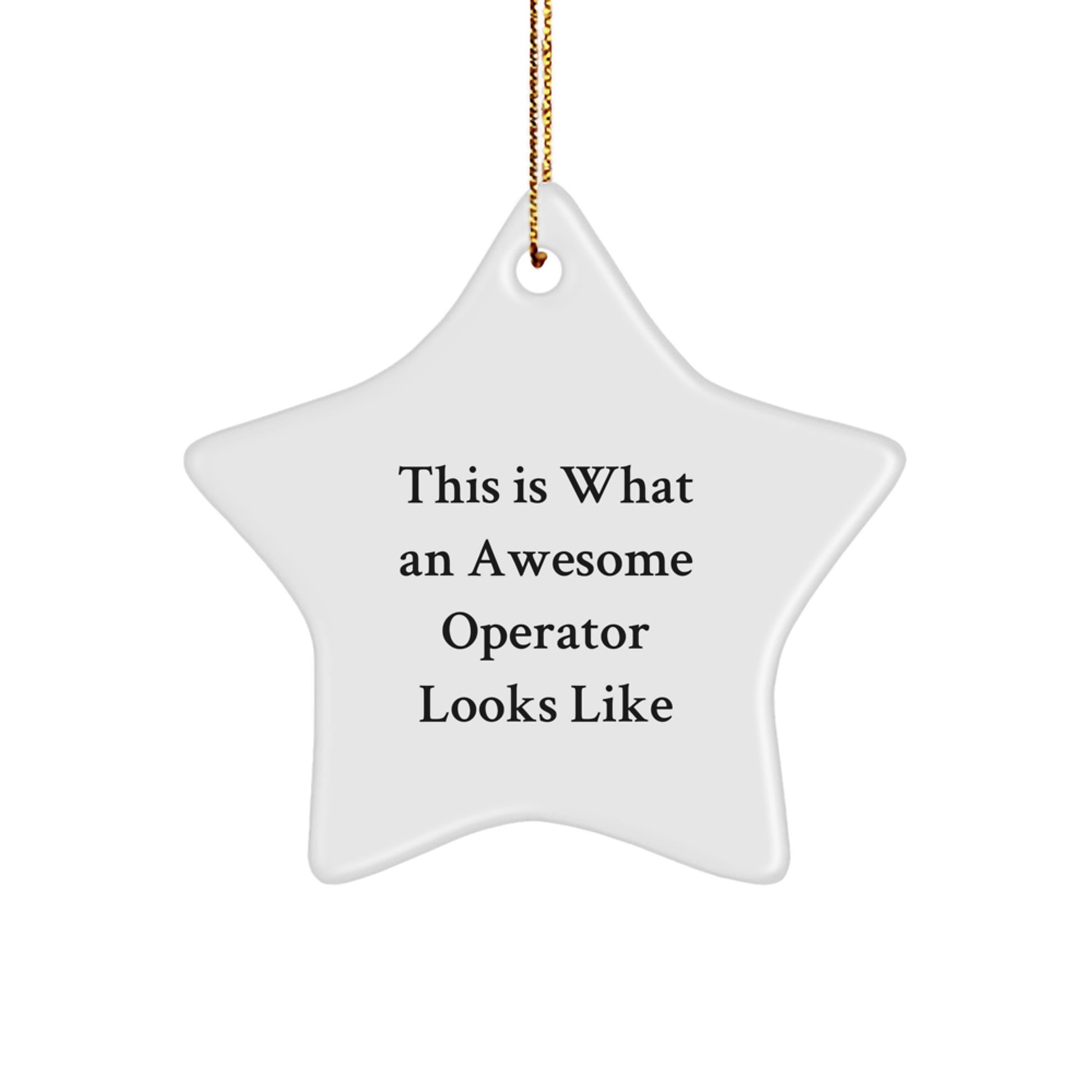 Funny Operator Star Ornament Gifts from Men to Operator, This Is What An Awesome Operator Looks Like, Christmas Unique - Image 1