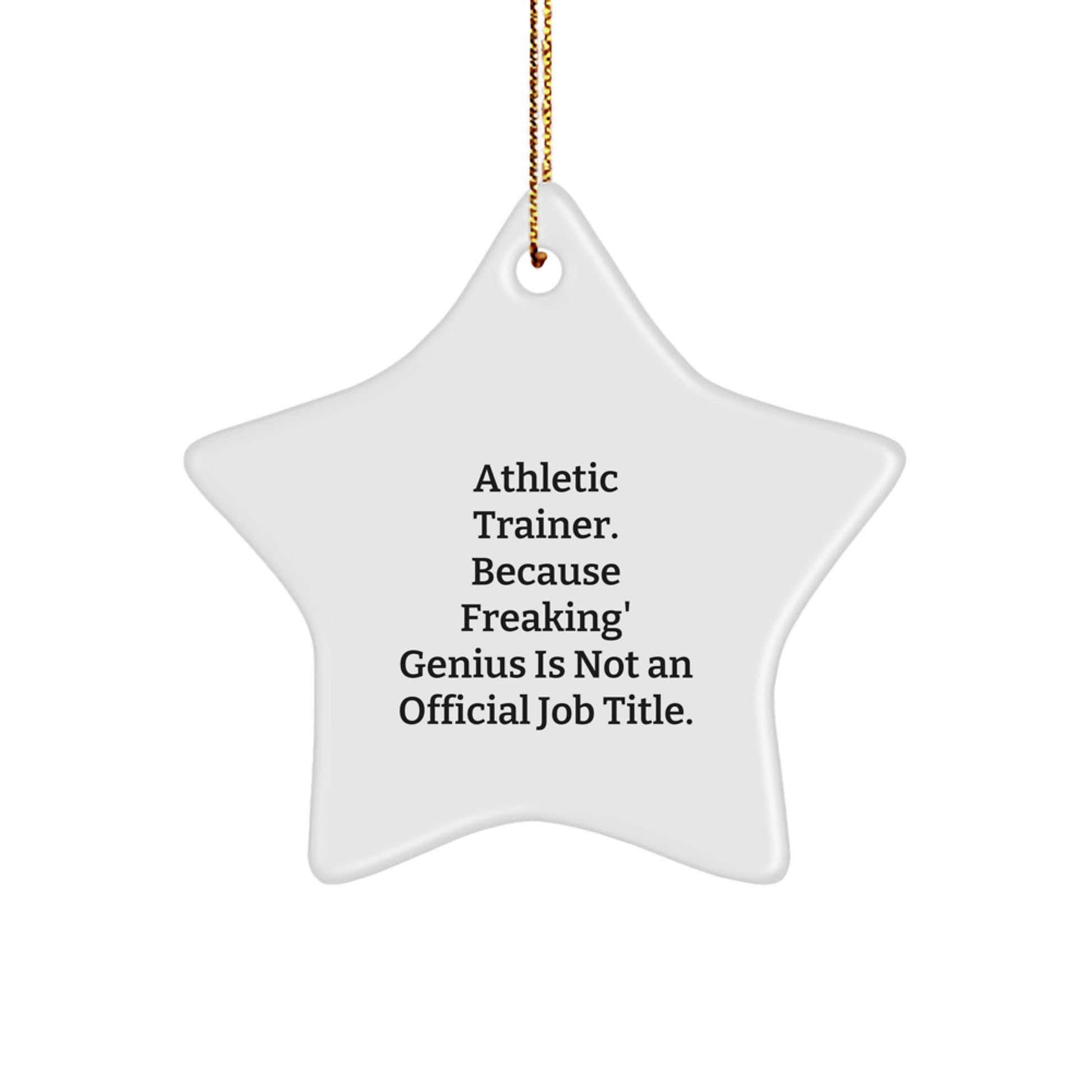 Athletic Trainer Gifts from Friends - Funny Star Ornament for Christmas - Image 1
