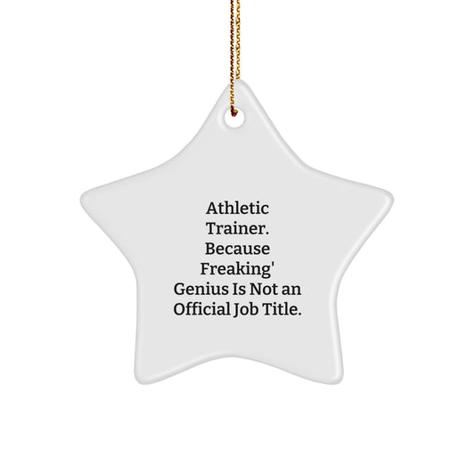 Athletic Trainer Gifts from Friends - Funny Star Ornament for Christmas - Image 1
