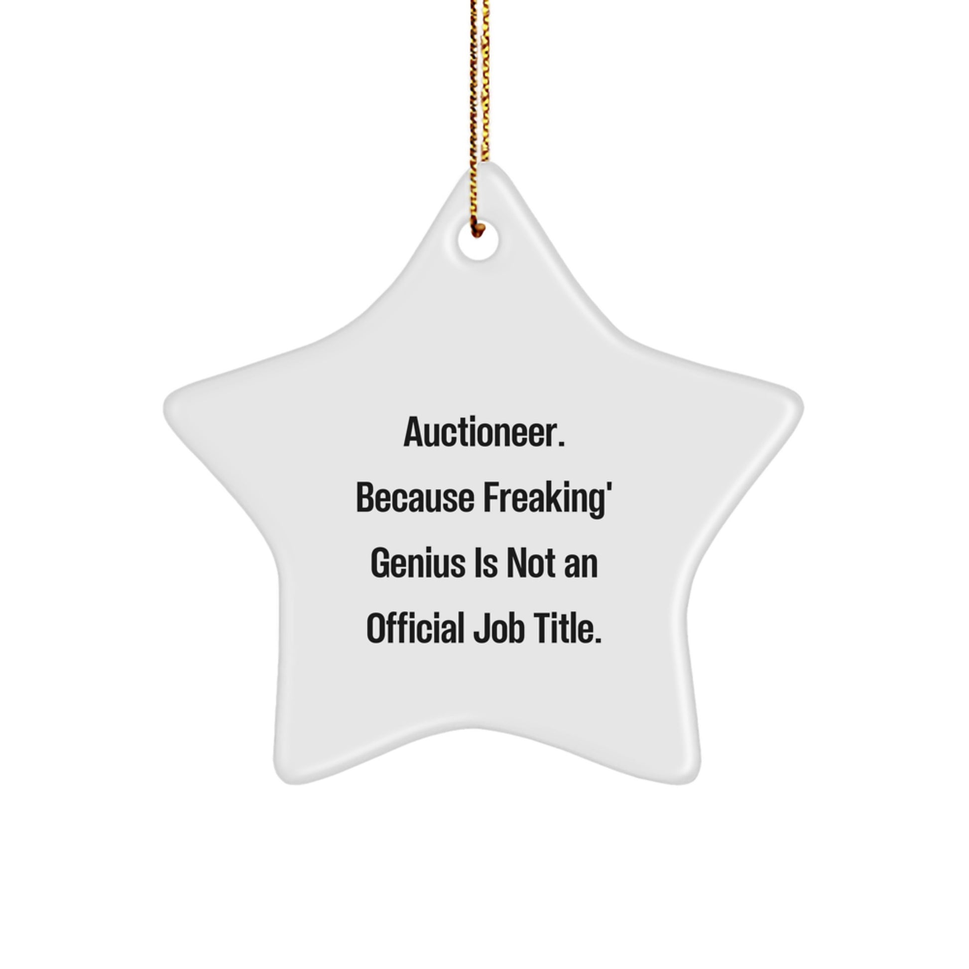 Funny Auctioneer Star Ornament Gift for Auctioneer Friends and Family, Auctioneer Star Decoration with Inspirational Quote - Gifts from Men or Women for Christmas Unique Gifts - Image 1