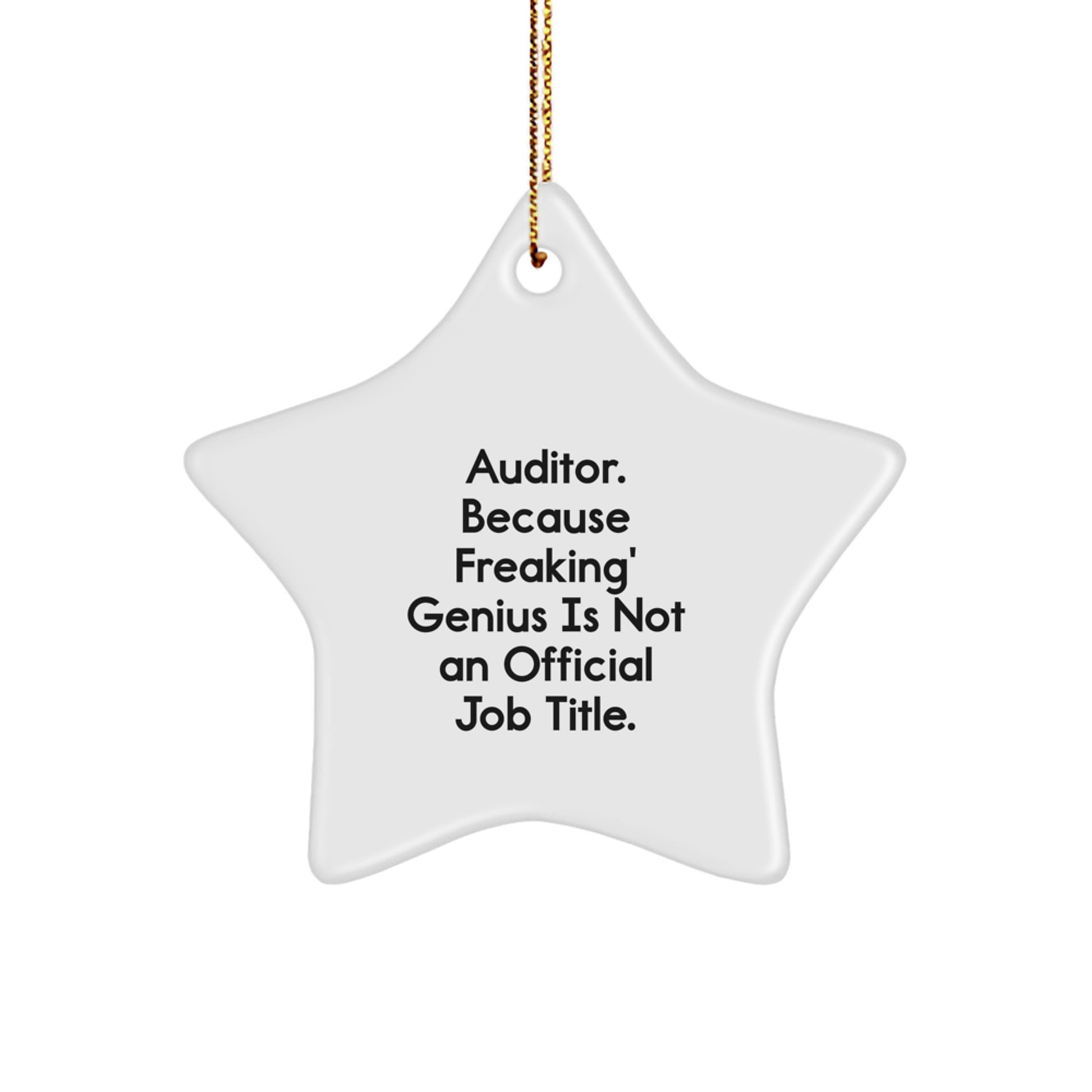 Auditors' genius Star Ornament, Gifts from Friends to Auditor, Quote Inspiration, Christmas Unique Gifts - Image 1