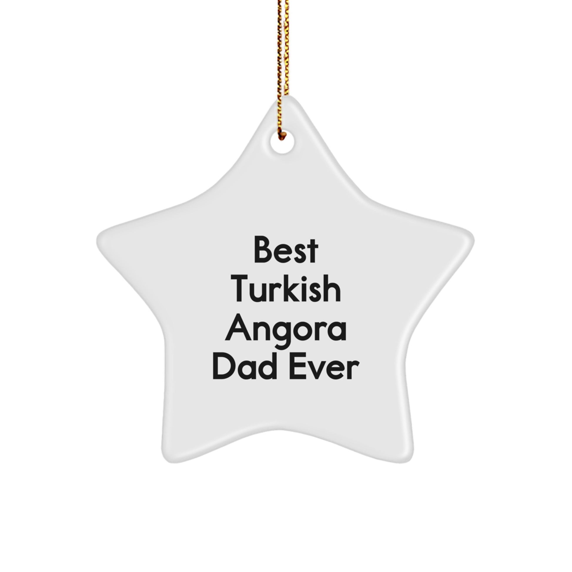 Turkish Angora Cat Dad Star Ornament Gifts from Men to Family, Christmas Unique Present for Turkish Angora Cat Lovers - Image 1