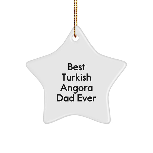 Turkish Angora Cat Dad Star Ornament Gifts from Men to Family, Christmas Unique Present for Turkish Angora Cat Lovers - Image 1