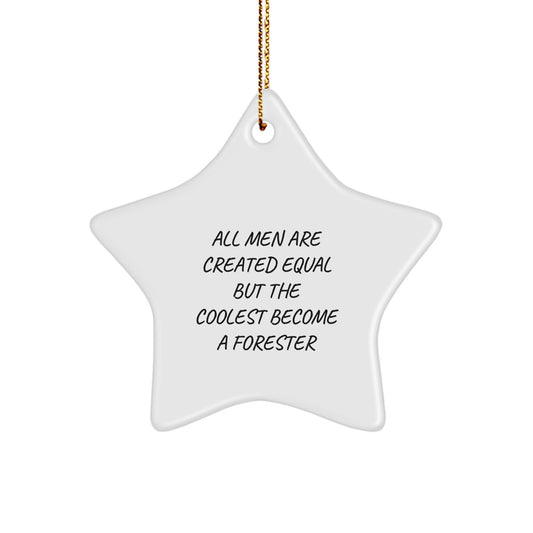 Funny Forester Gifts, Unique Star Ornament for Forester Enthusiasts, Christmas Unique Gifts from Friends - Image 1