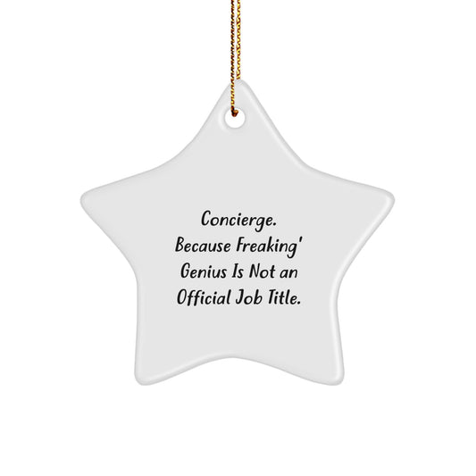 Concierge Gifts from Men to Friends - Star Ornament, Funny Quote, Christmas Unique Gifts, Gifts for Concierge - Image 1