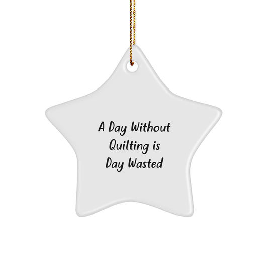 Quilting Star Ornament Gifts from Friends for Quilting Enthusiasts - Quilting Inspirational Gifts for Christmas Unique Quilting Star Gifts - Image 1