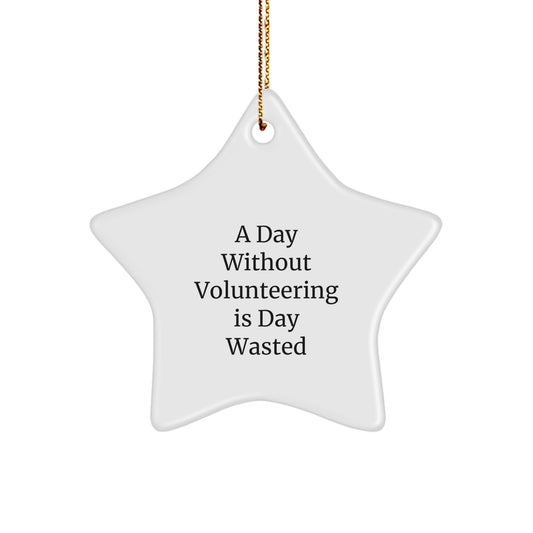 Funny Inspirational Volunteering Star Ornament Gifts from Men to Volunteers on Christmas Unique Gifts - Image 1