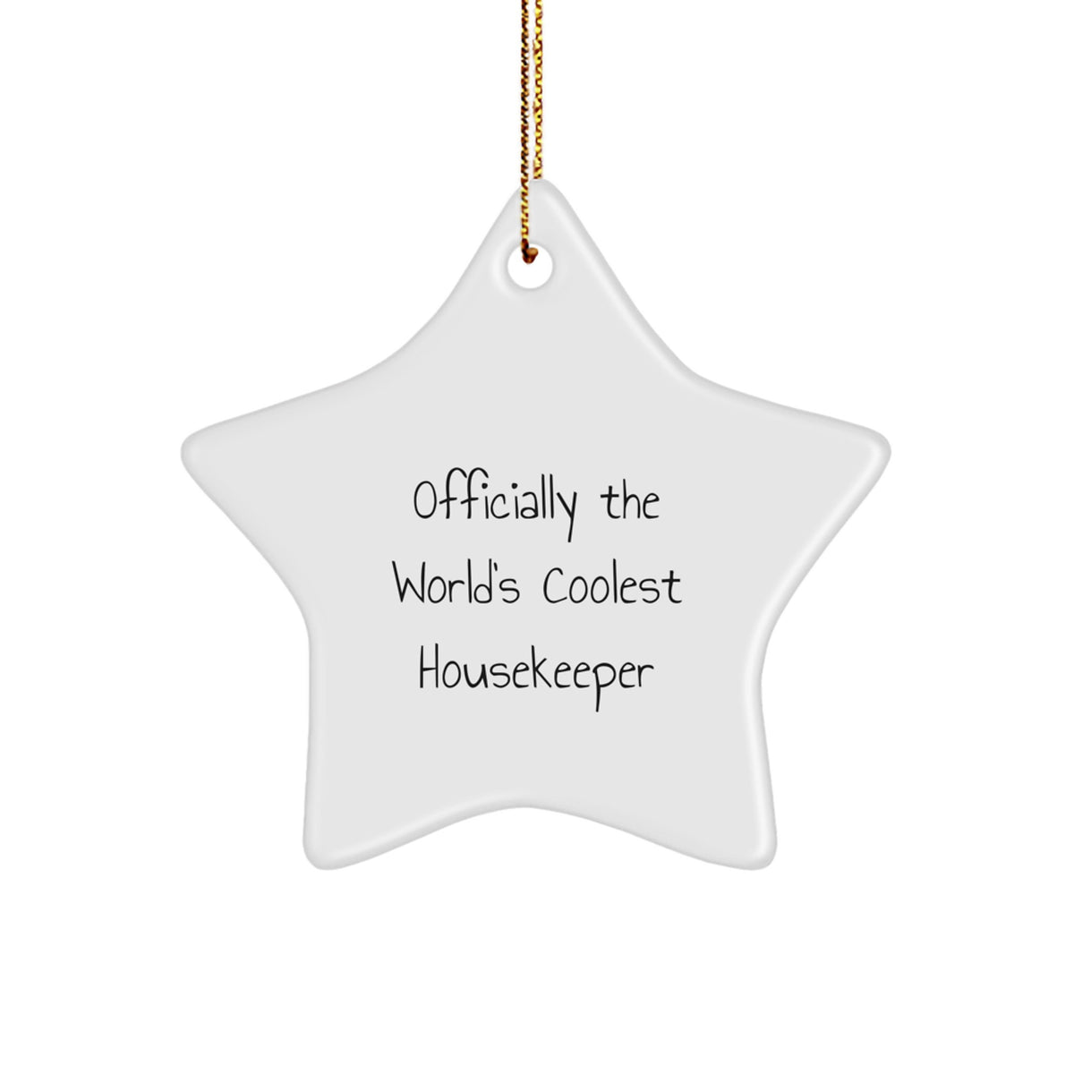 Housekeeper Star Ornament Gift for Family Officially the World's Coolest - Image 1
