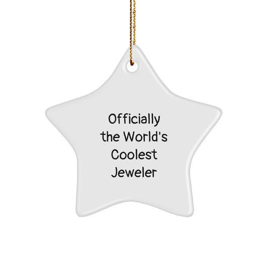 Jeweler Christmas Ornament Gift for Him - Officially The World's Coolest - Image 1