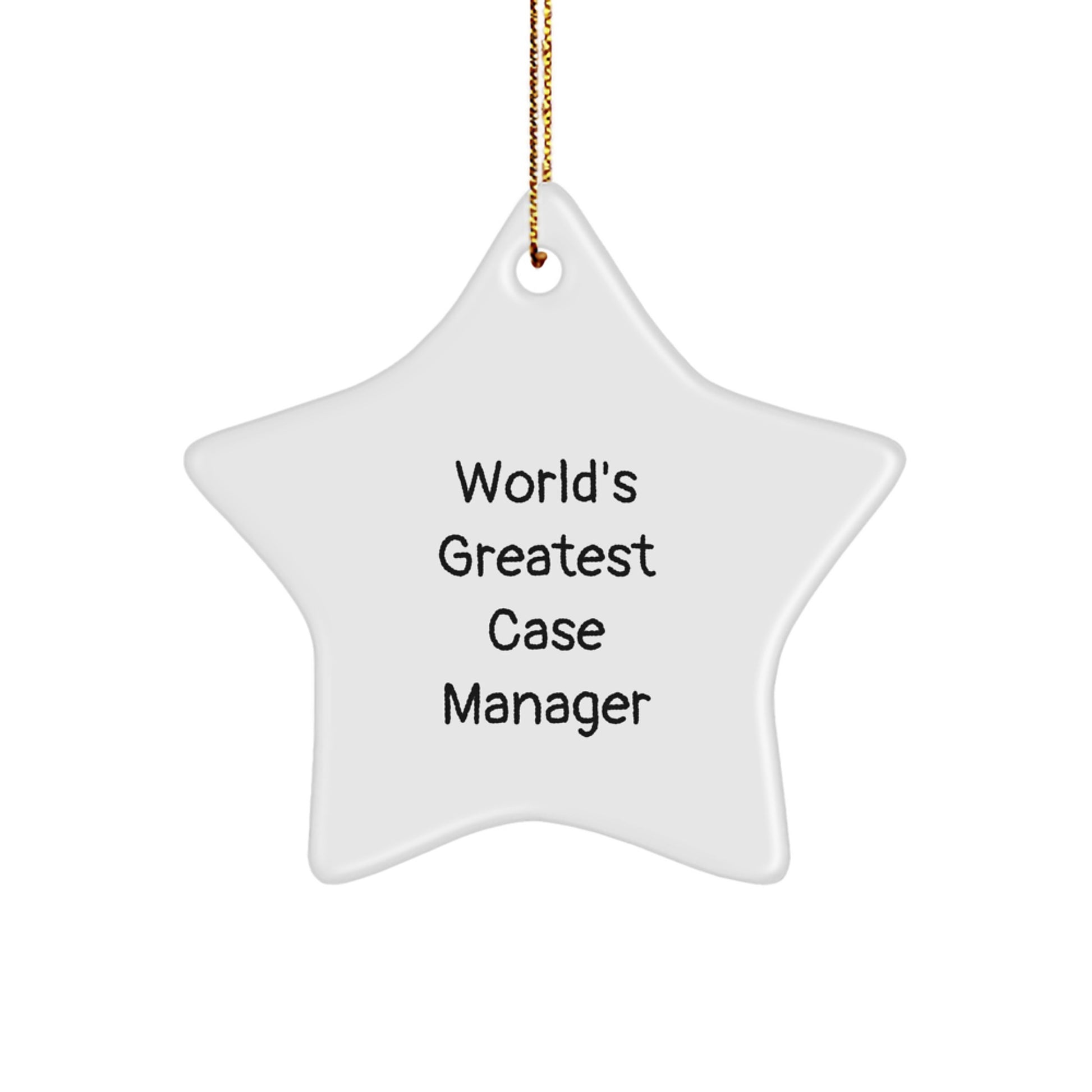 Funny Case Manager Gifts from Friends, World's Greatest Star Ornament for Christmas Unique Presents - Image 1