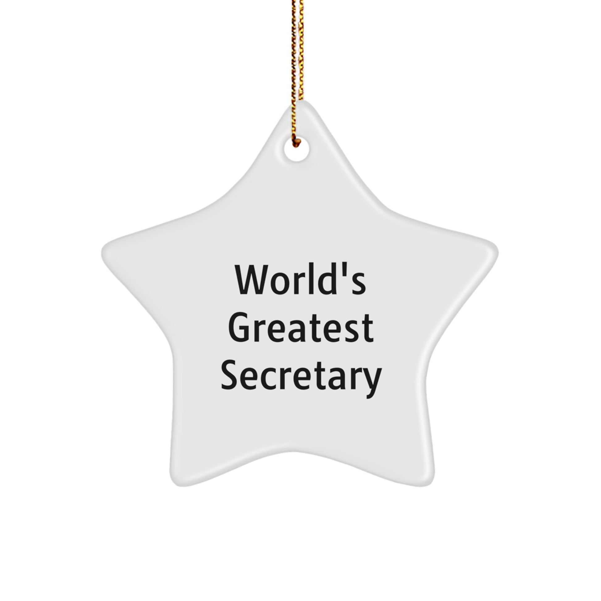 Funny World's Greatest Secretary Star Ornament, Unique Gifts for Secretary, Secretary Gift for Men, Christmas Unique Gifts from Friends - Image 1