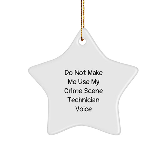 Unique Funny Crime Scene Technician Star Ornament Gifts from Friends to Crime Scene Technician Men for Christmas Unique Office Decor - Image 1