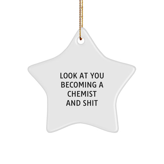 Funny Chemist Gifts for Office, Christmas Unique Star Ornament for Chemist Men, Women Friends Coworkers from Family - Image 1