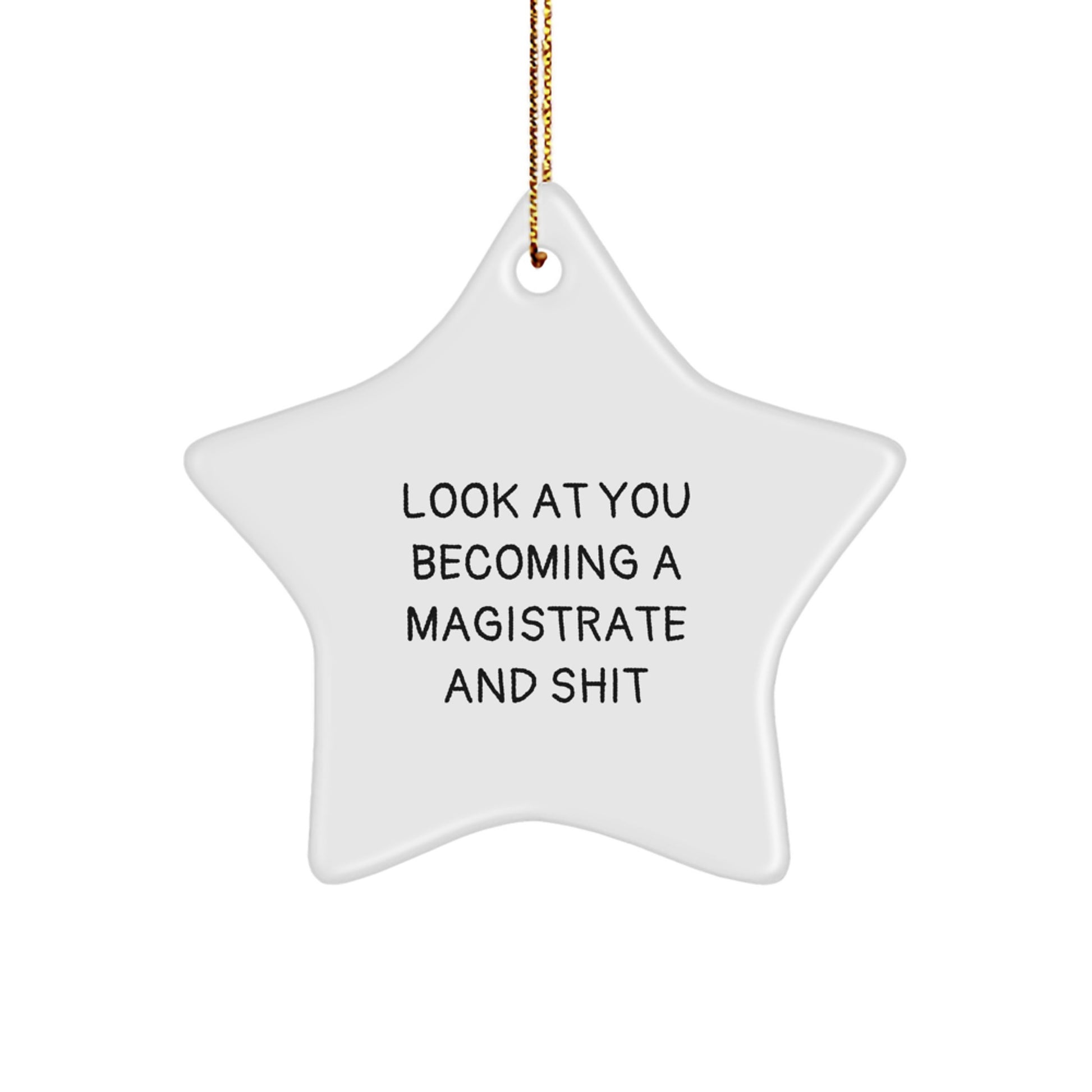 Funny Magistrate Star Ornament for Friends Novelty Christmas Unique Gift - Image 1